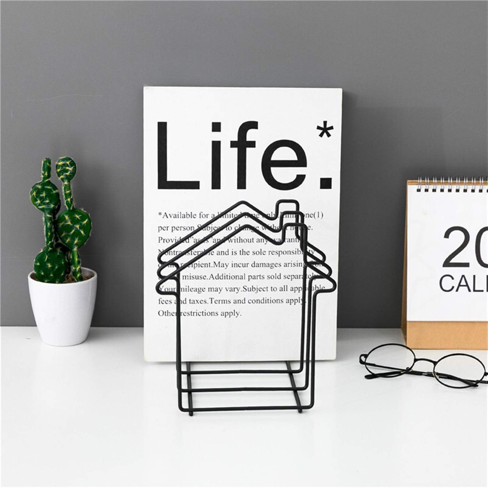 Klasyfikator plików Biurowy stojak do przechowywania Magazyn Różowe złoto House Trening File Sorter Metal 5 Slot Biurko Organizer Rack, do Domowego Biura Folder (Kolor: MA)