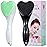 Beomeen Silicone Face Scrubber Exfoliating Brush 2 Pack, Manual Handheld Facial Cleansing Brush Blackhead Scrubber, Soft Bristles Waterproof for Face Skincare (Black Green,Heart)