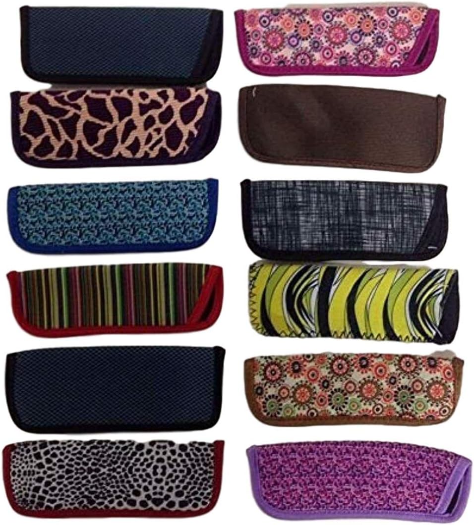 Wholesale Lot- 15 Reading glasses Slim Soft Sleeve Cases NEW Assorted Strengths in Bulk