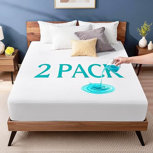 Miniatura 11 de TASTELIFE Protector de colchón impermeable King de bambú de alta calidad, almohadilla de enfriamiento, ultra suave y transpirable con bolsillo