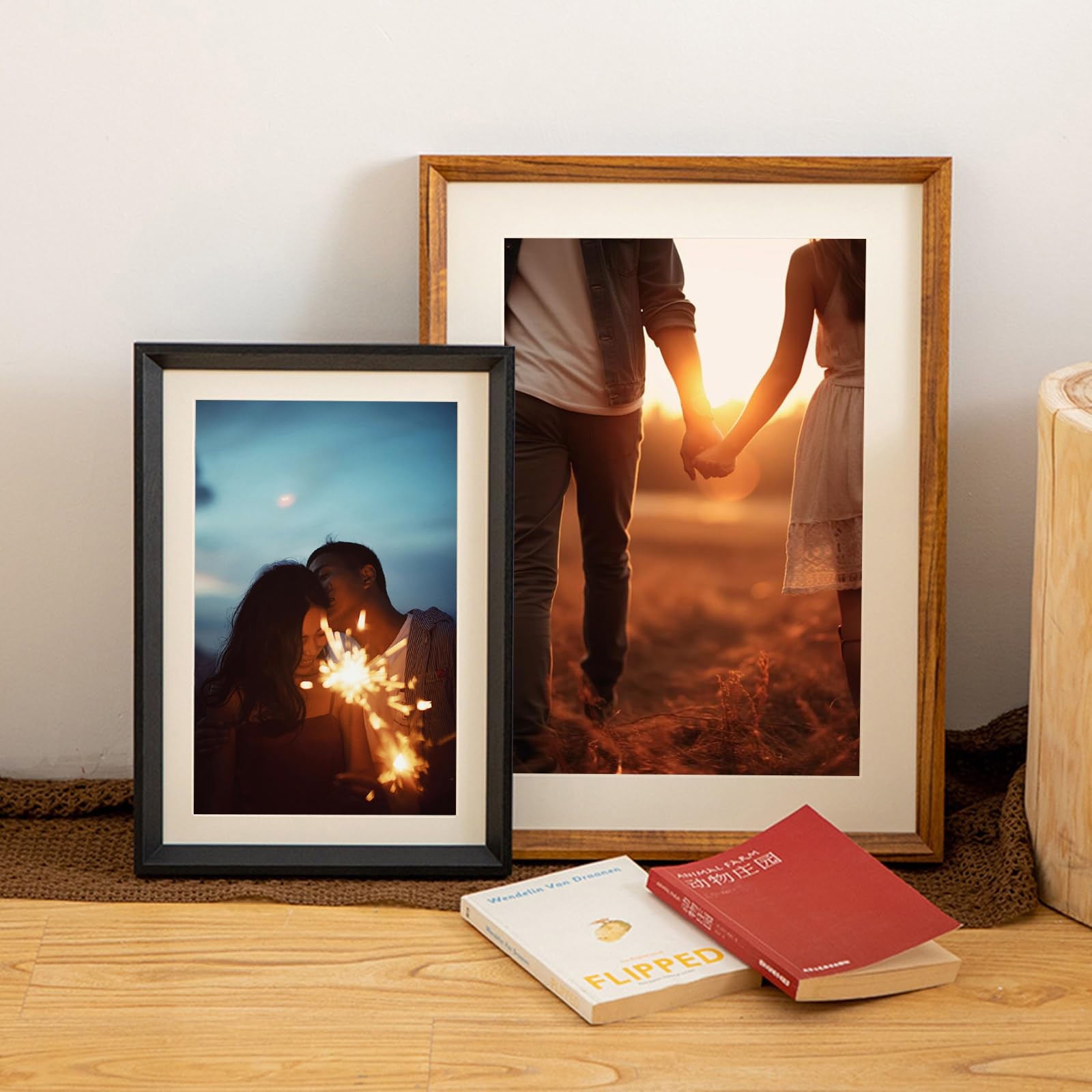 Amazon.com - Grewod A4 8.3x11.7 Family Picture Frame, Black, Wood