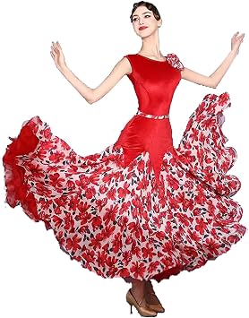 Waltz Performance Dancing Outfit Ballroom Dance Dresses for Women Breathable Party Tango Practice Dancewear