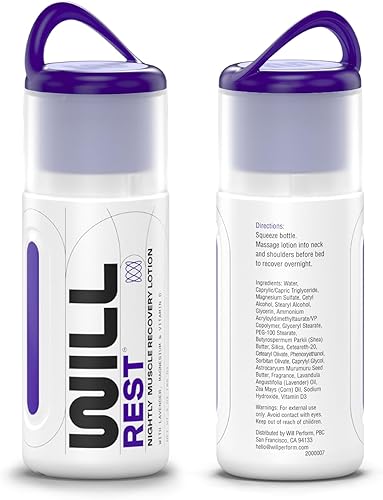 Miniatura 2 de WILL Perform Loción de magnesio para dormir por Serena Williams I Nightly Topical Magnesium Cream para recuperación muscular y relajación I Loción