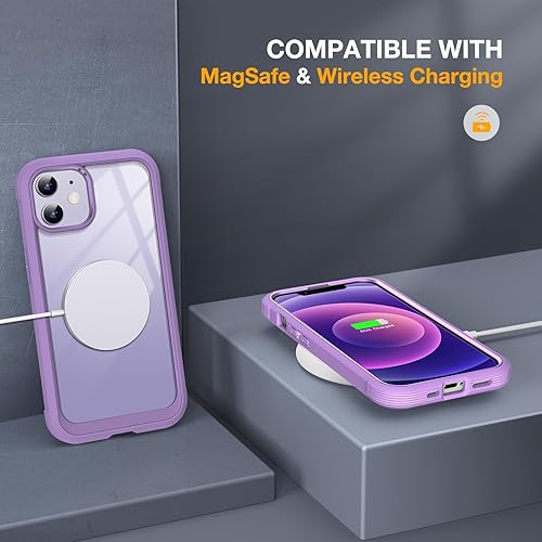 Miniatura 92 de Miracase Glass Series - Funda para iPhone 11 de 6.1 pulgadas, funda resistente de cuerpo completo mejorado con protector de pantalla de vidrio Negro