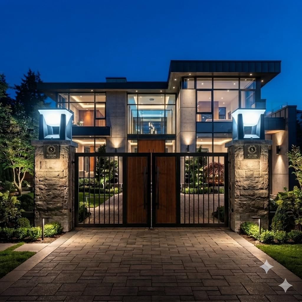 20W Cube Gate Light | Premium Outdoor LED Gatepost Light | Waterproof | Elegant Lotus Design | 220V | Easy Installation | Pack of 1 | 2 Year Warranty | Cool White-image-30