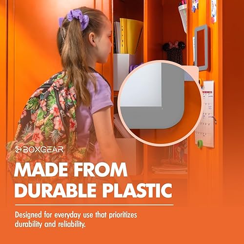 Miniatura 5 de Boxgear Magnetic Locker Mirror - 5" x 7"- for School Locker, Bathroom, Household Refrigerator, Locker Accessory, Workshop Toolbox or Office Cabinet
