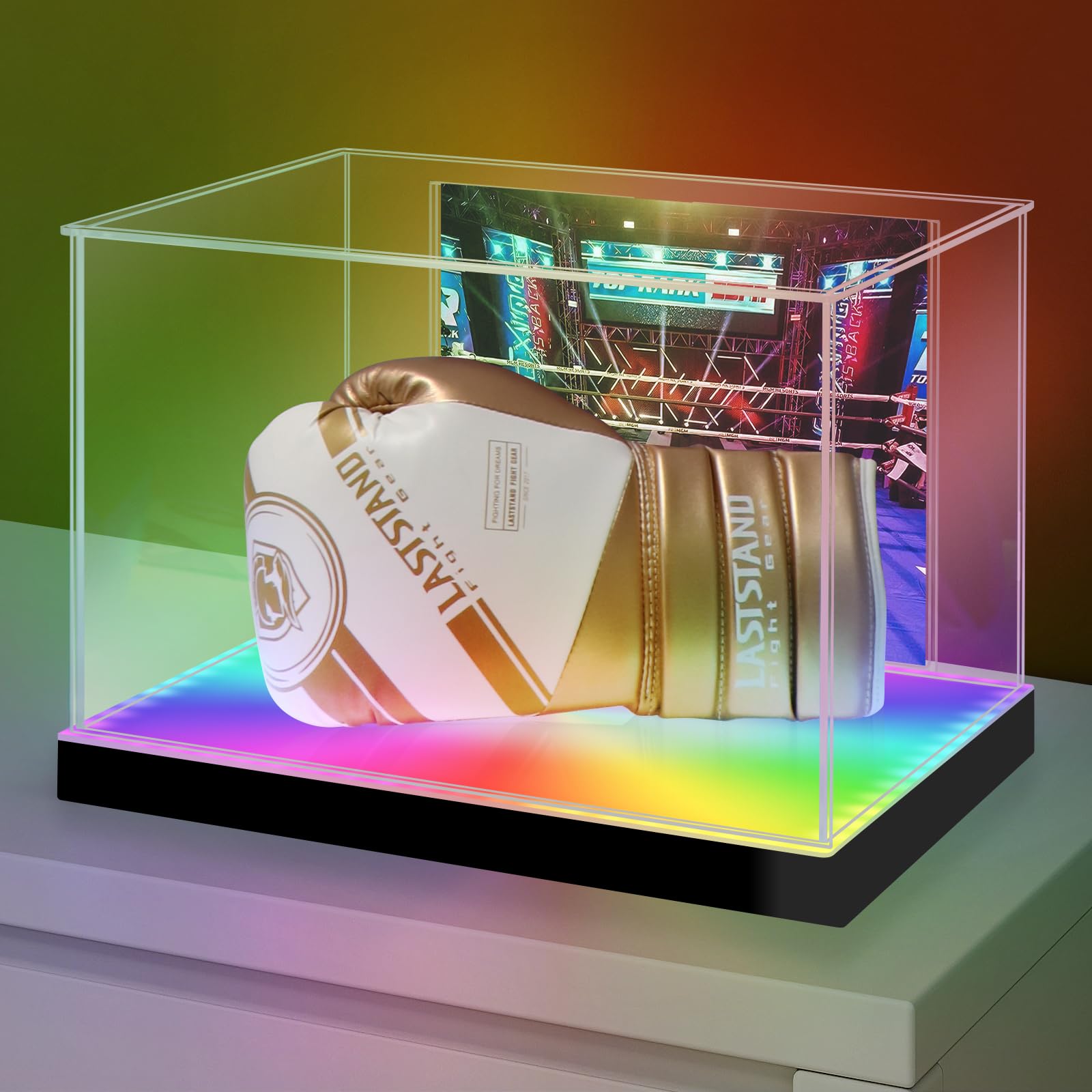 Basketball Display Case with RGBW LED Light