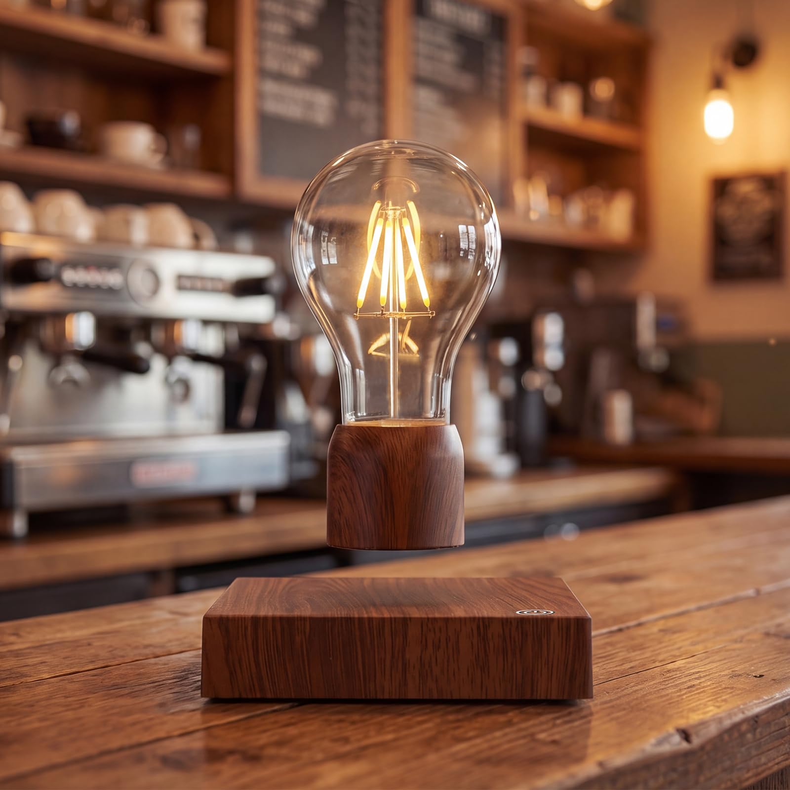 Magnetisches schwimmendes Licht mit 360 Grad leiser Drehung, schwebende Glühbirne, Magnetschwebe-LED-Leuchtmittel, Schreibtischlampe, Tischlampe, moderne Kunstdekor-Lampe für Zuhause, Büro