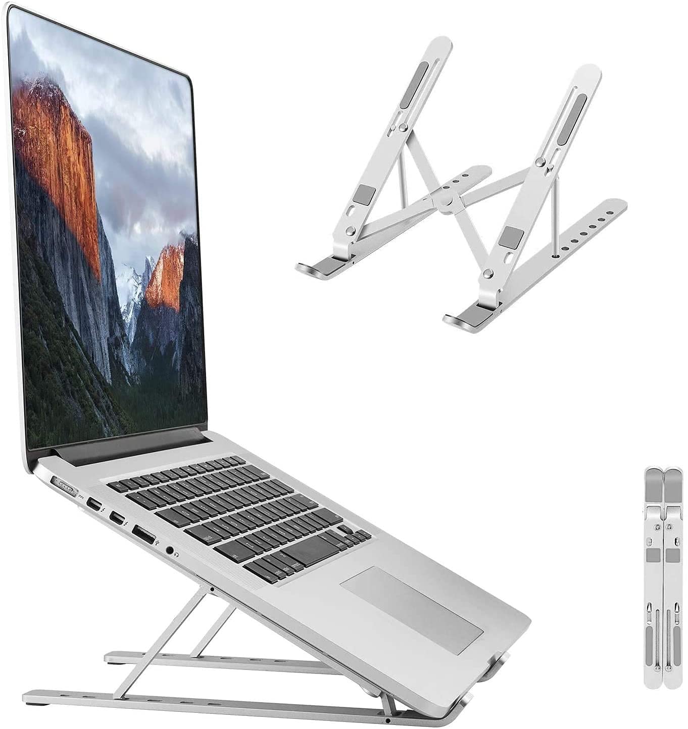 SeCro Laptop Stand, Adjustable Portable Computer Riser Stand with 7 Levels Height & Angle, Foldable Aluminum Stand for Mac MacBook Pro Air, Lenovo, HP, Dell More 10 to 15.6 inches Laptops Tablets (B08Y6KBQ58) Amazon Price History, Amazon Price Tracker