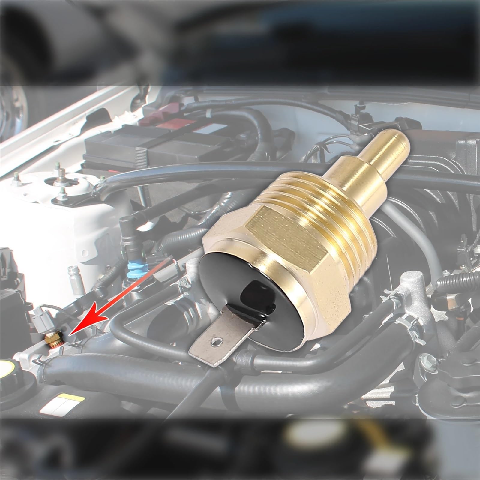 Universal Auto Kühler Fan Temperatur Sensor Schalter Teile Autos Ersatzteile Sensoren Zubehör Motor Thermostat Sensor Thermostat(175-190 Degree)