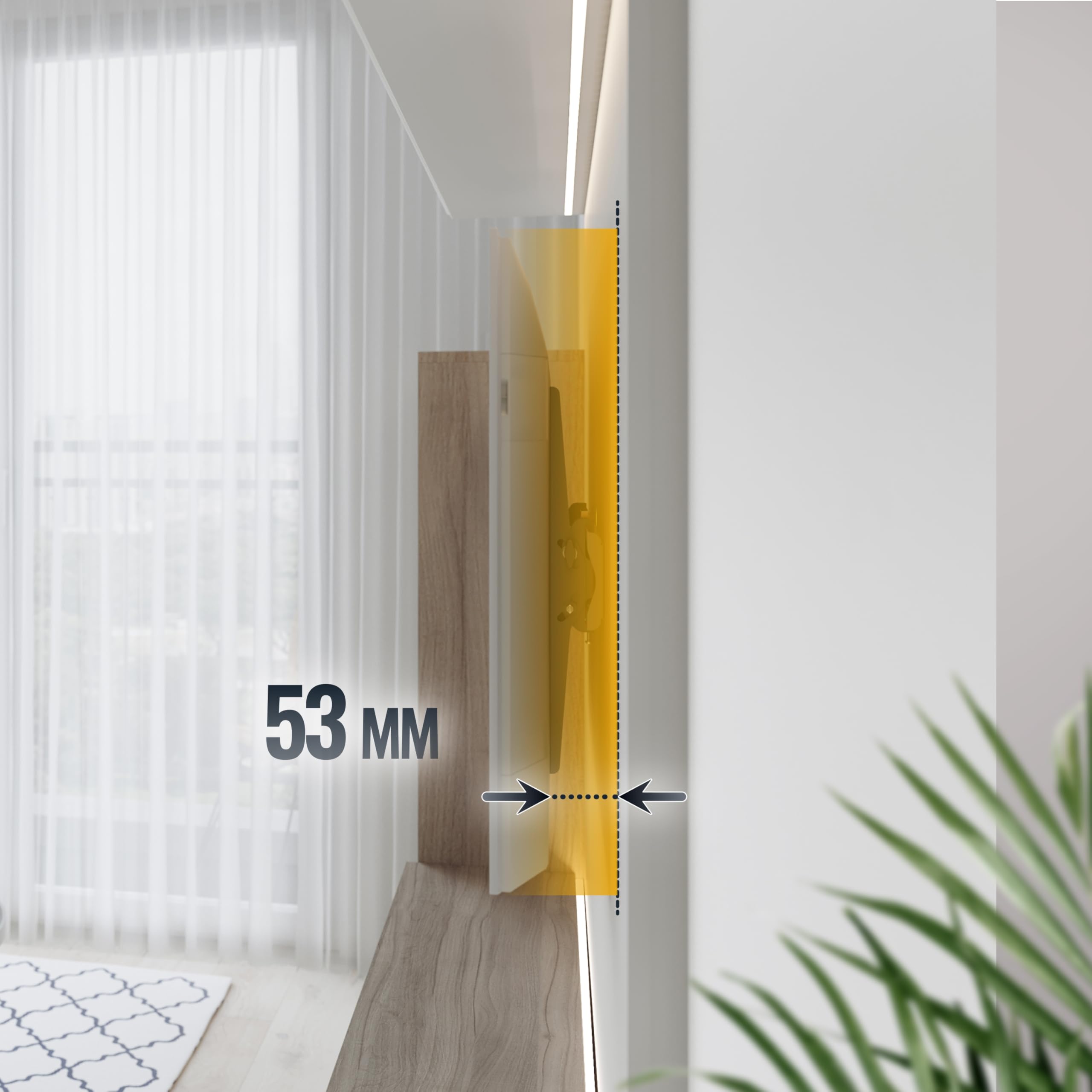 RICOO Supporto TV parete N2164 Inclinabile Fisso Televisore 37-70" (94-178 cm) Staffa universale Televisione LED/LCD/Curvo VESA 300 x 200-600 x 400