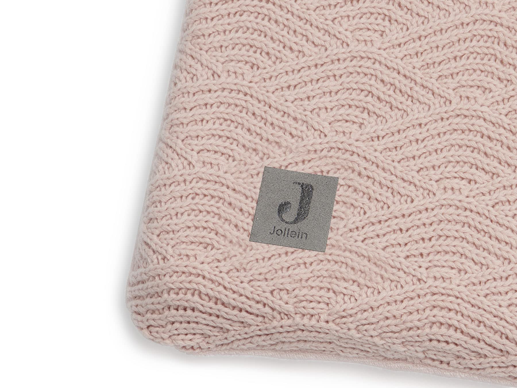 Jollein 022-546-65286 Strick Wickelhülle River Knit weich rosa 75x85 cm