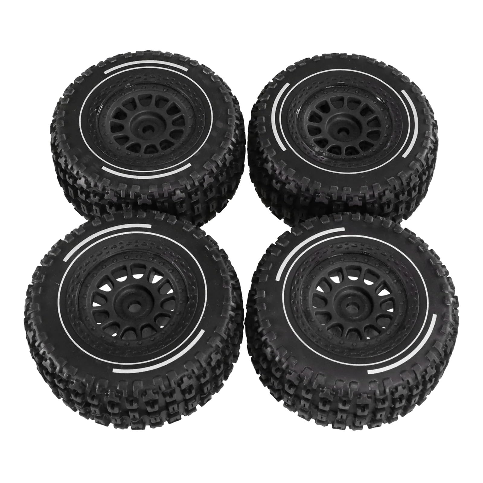 RC Car Toys Components For MJX For HYPER GO 14301 14302 14303 1/14 4pcs 65mm Rubber Tire Tyre 12mm RC Car Upgrade Parts Accessories(Black)