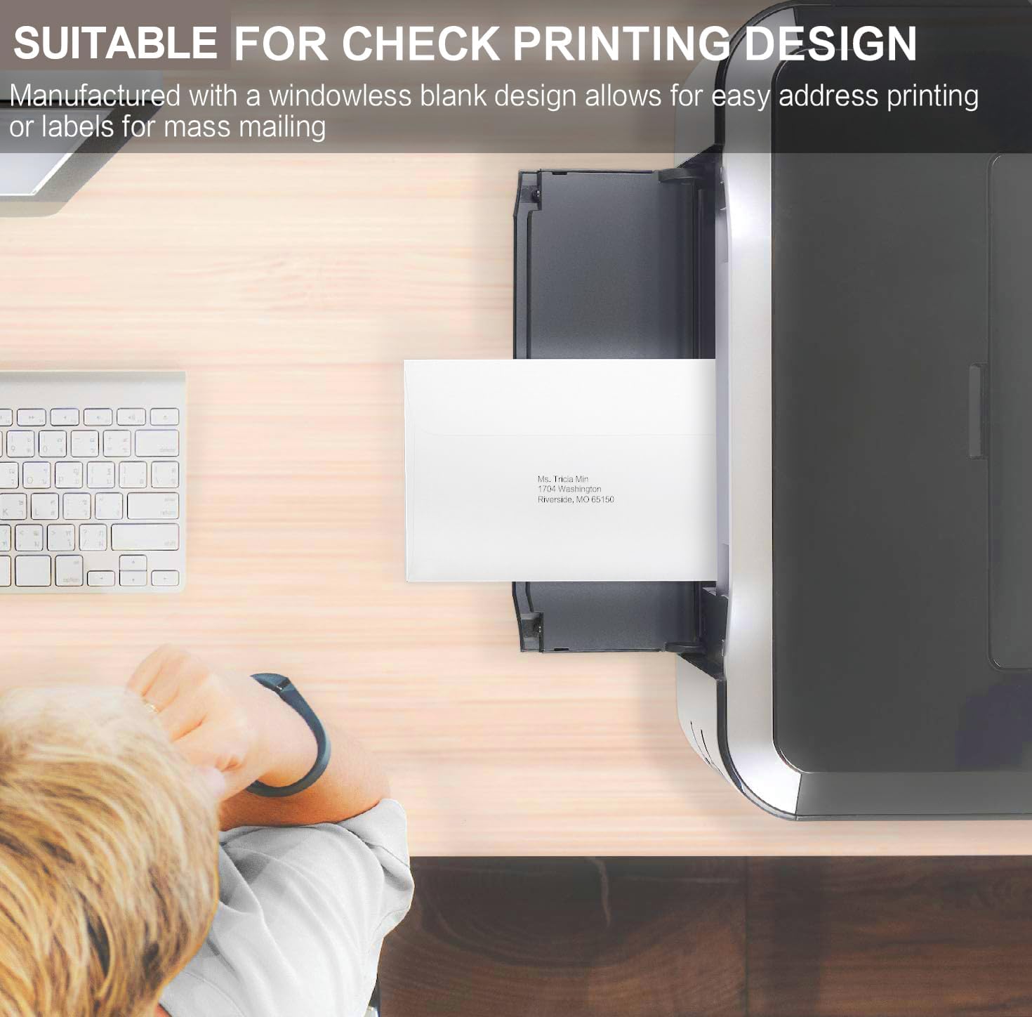 500 Pack #10 Single Left Window SELF Seal Security Envelopes, Designed for QuickBooks Invoices & Business Statements, Computer Printed Checks Peel and Seal Flap, Size 4-1/8 x 9-1/2 Inches, 24 LB - Image 7