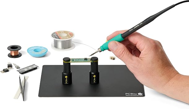 PCBite Kit S Insulated | PCB Holder Kit | Small Base Plate | Compact PCB Workstation