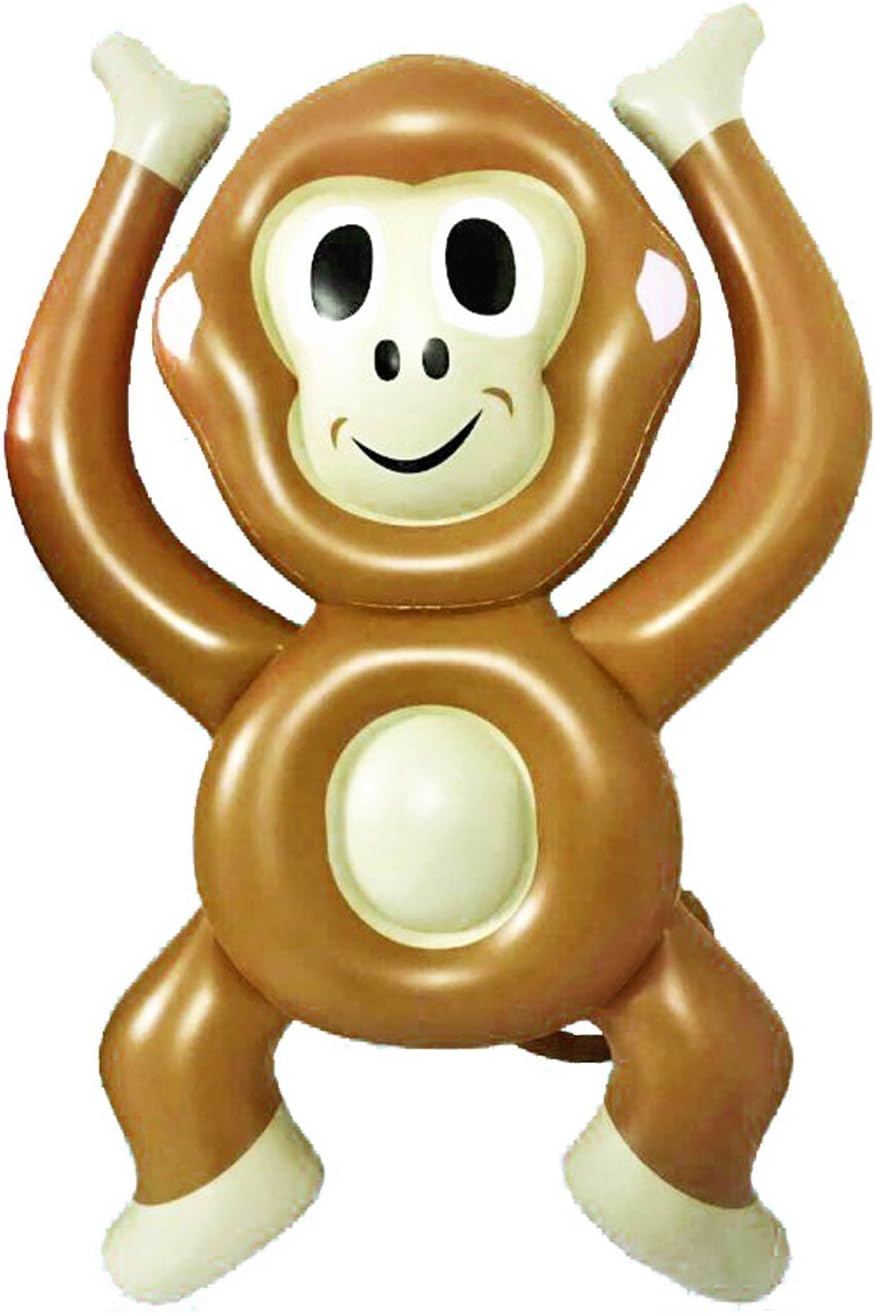 Giant 6 Foot Raft Monkey Emoji Pool Float for Kids and Adults 72" x 48"