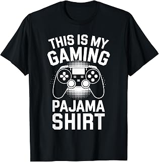 This Is My Gaming Pajama Shirt Men Women Kids Video Gamer T-Shirt