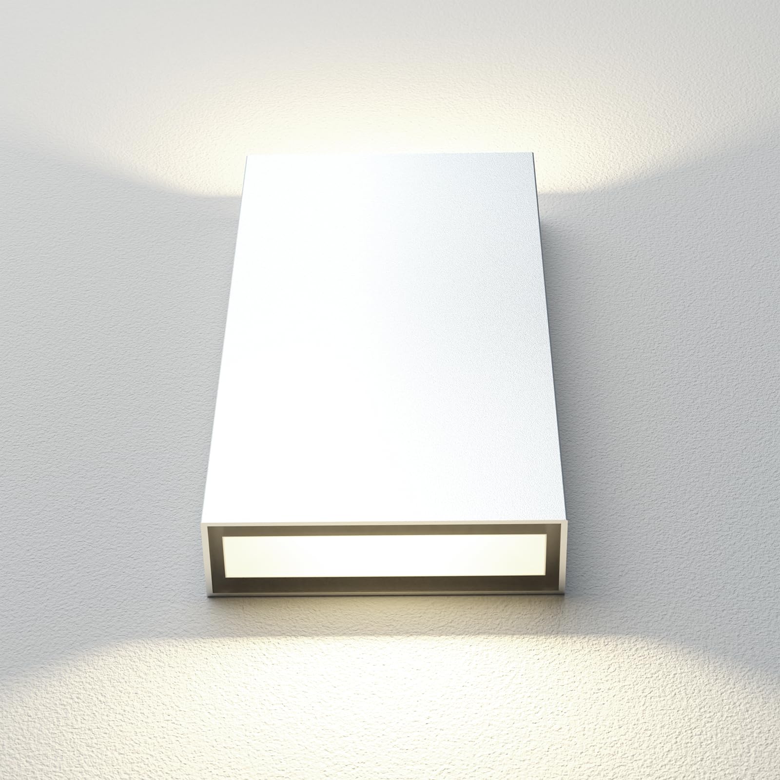 JNR Aussenlampe Wand LED IP54 Wasserdichte Wandleuchte Aussen, Außenlampe Wand 14W 3000k Warmweiß, Außenleuchte Wand Up Down Aussenleuchte (2-Weiß)