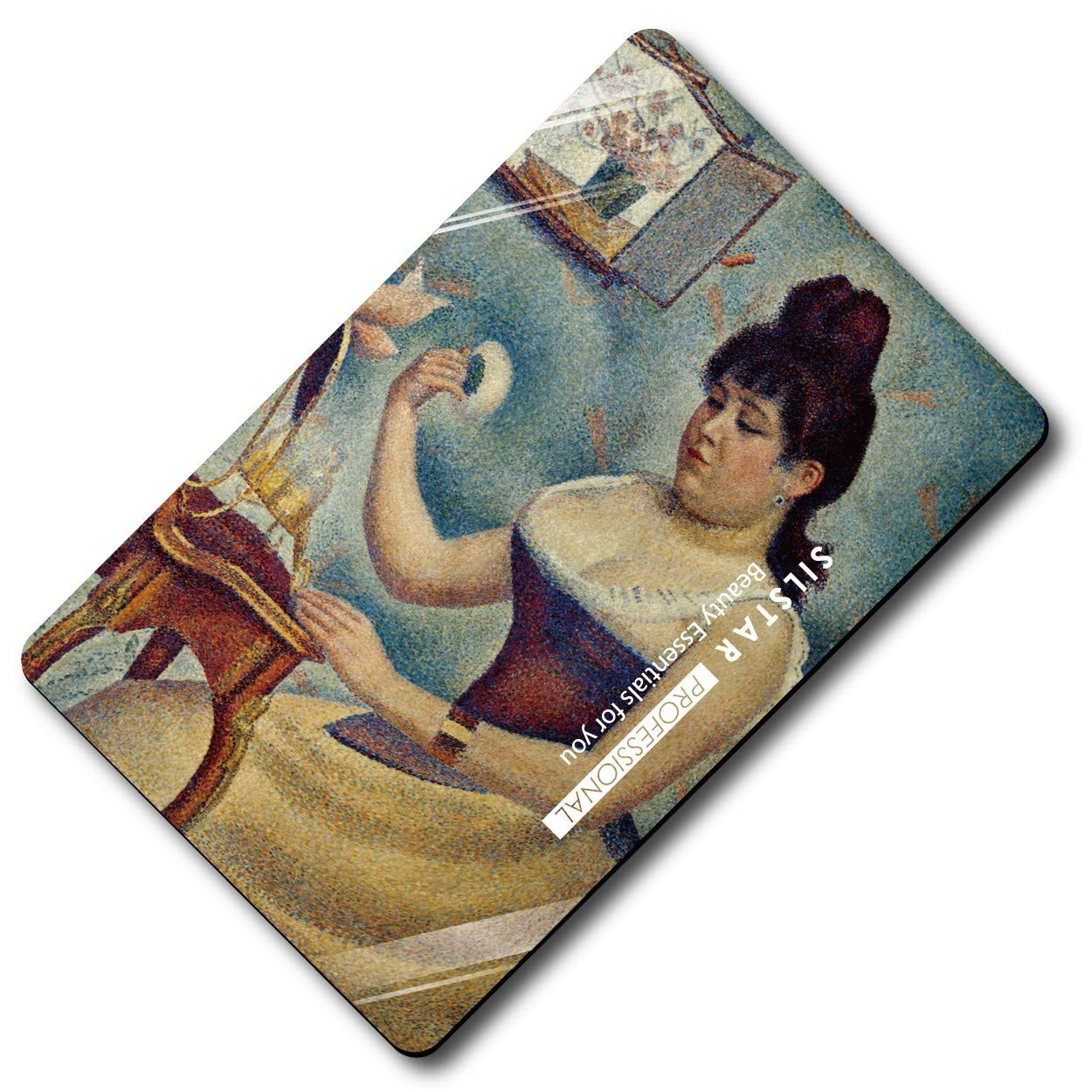 SILSTAR PROFESSIONAL Compact Card Mirror, Unbreakable Acrylic Makeup Mirror, Vanity Mirror (Georges_Seurat_Young_Woman_Powdering_Herself Design)…(Georges_Seurat_Young_Woman_Powdering_Herself) 103