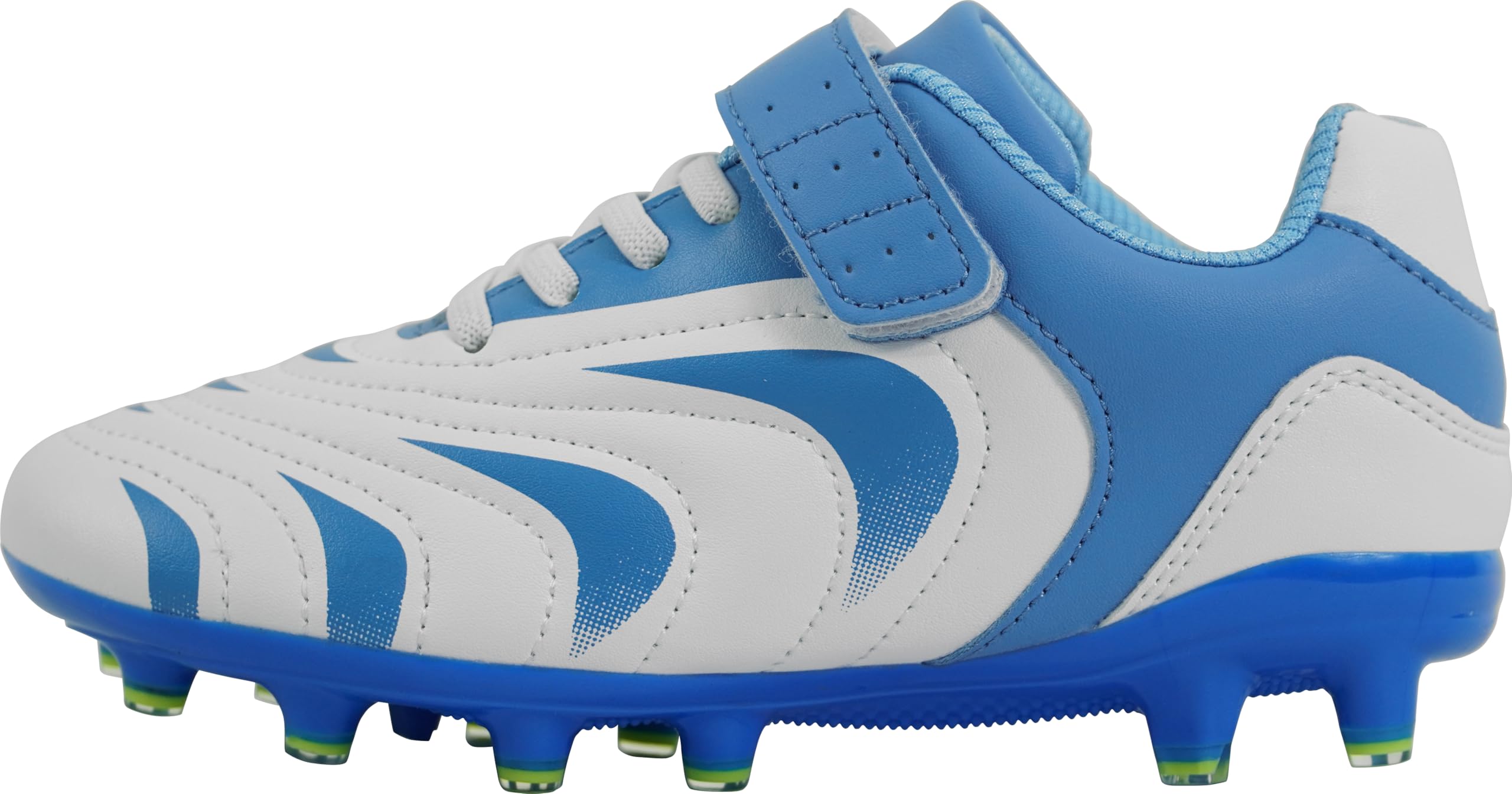 BomKinta Kids Soccer Cleats No-Tie Football Shoes Girls Baseball Cleat Blue Size 1 M US Little Kid