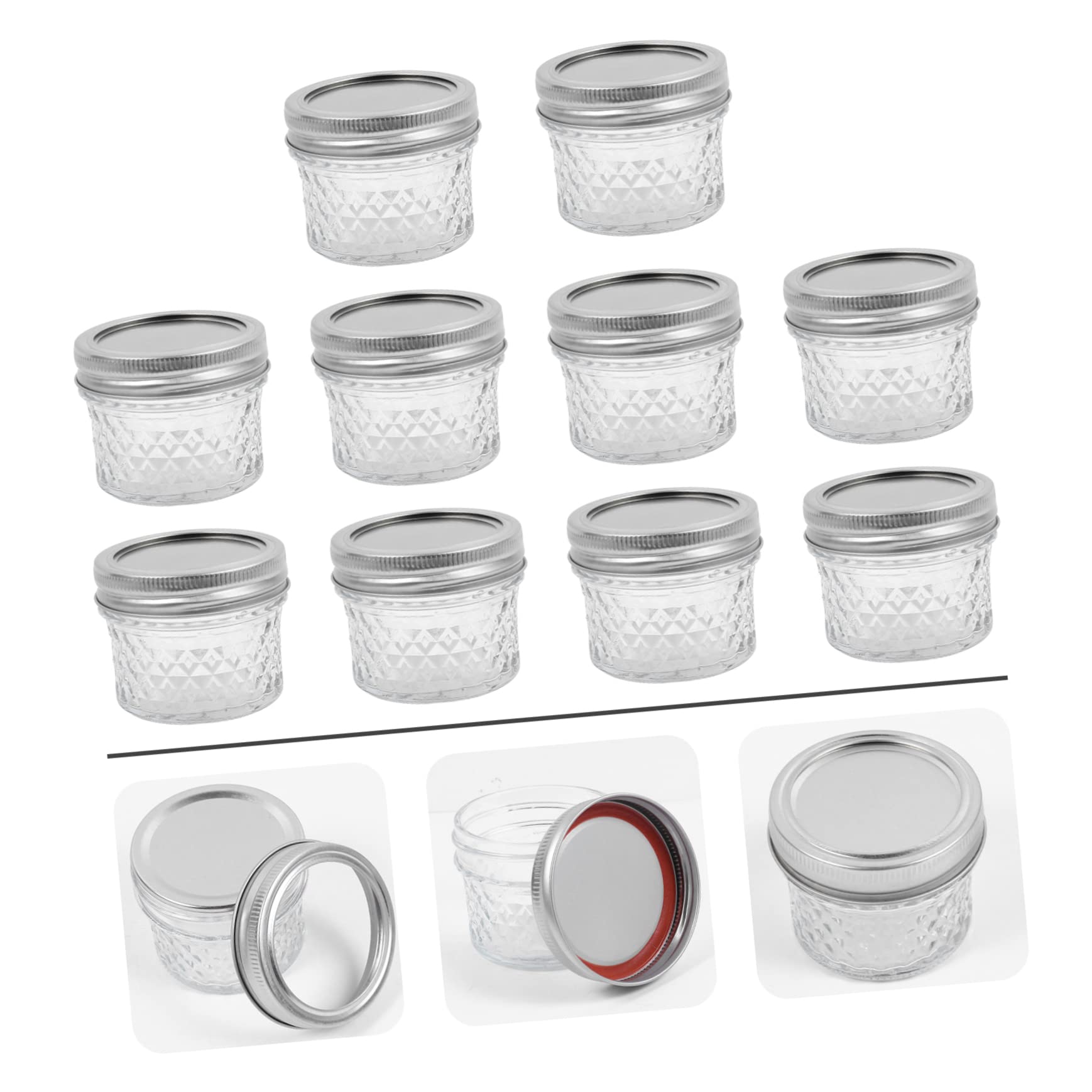 TOPBATHY 10 Piezas Frascos de Transparentes de Tarros Sellados para Almacenamiento de Miel y Jugos Recipientes de Cocina para Conservas y Alimentos