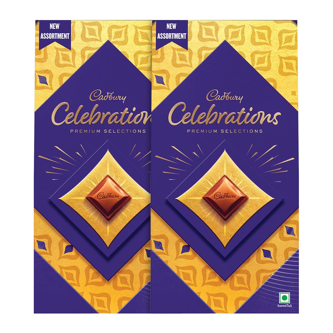 Cadbury Celebrations Premium Selections Chocolate Diwali Gift pack, 155 g (Pack of 2)