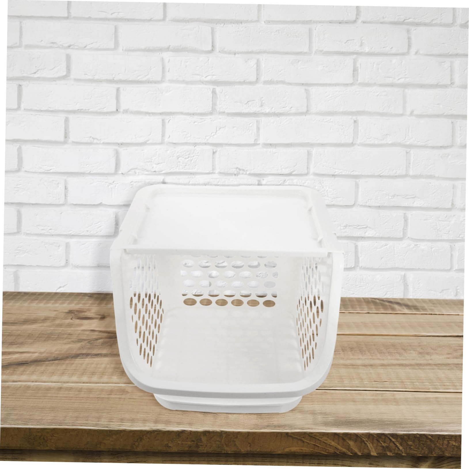 PRETYZOOM Panier à Fruits Empilable en Plastique Blanc, Cuisine et Plan de Travail, Rangement Peu Encombrant, Facile à Nettoyer, Préserve la Fraîcheur