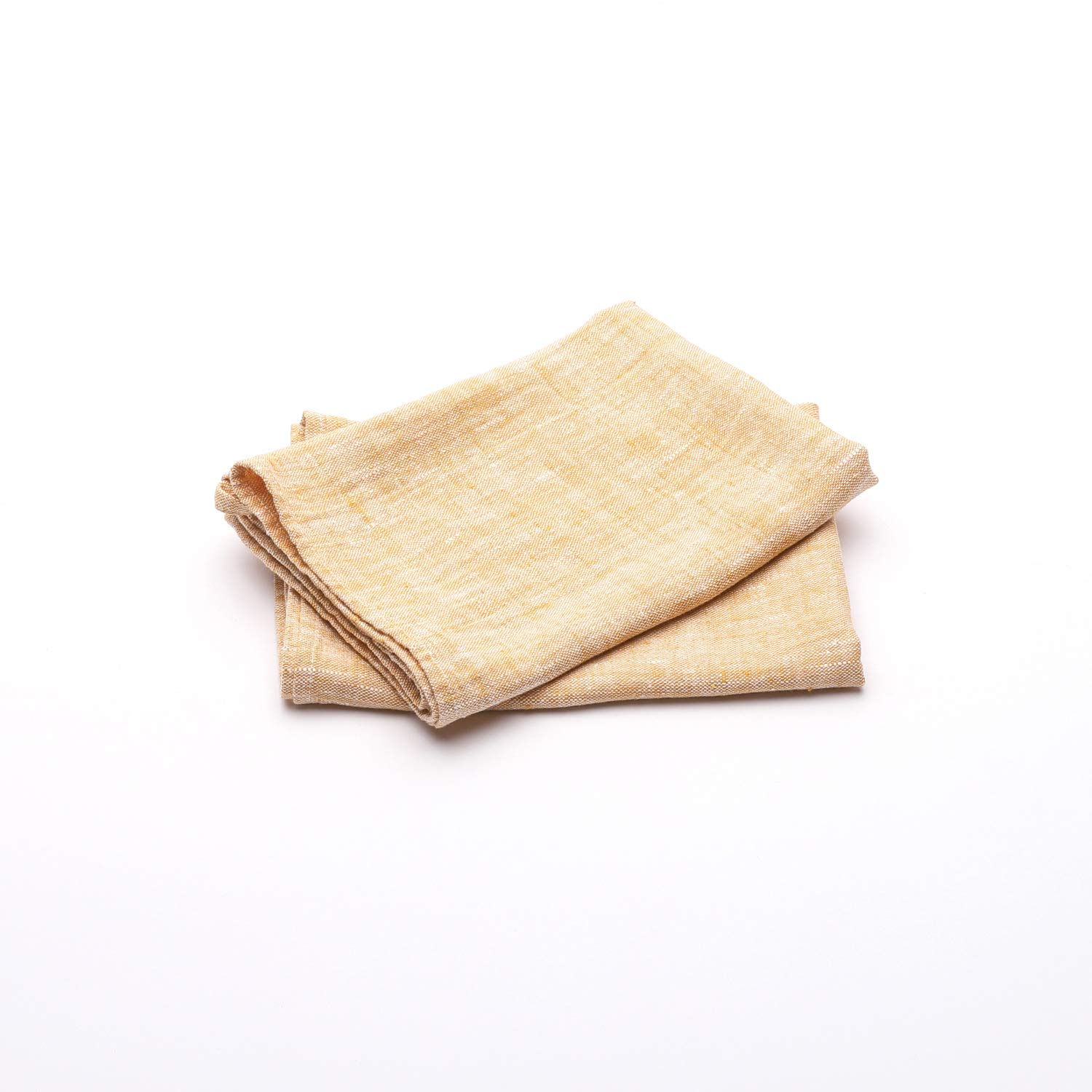 Set of 2 Gold Linen Hand Towels Francesca, 100% linen, Prewashed, Super Absorbent, Sustainable, Made in Europe