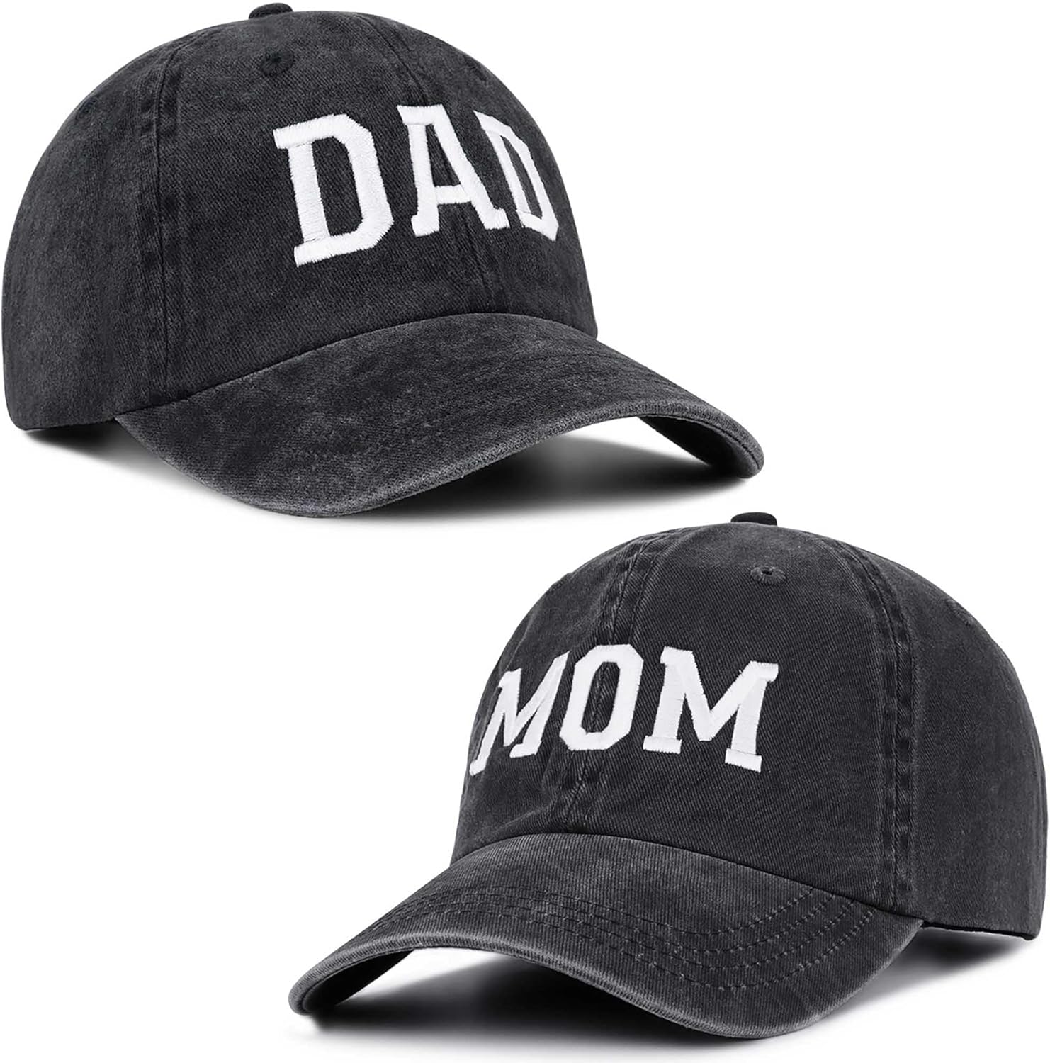 Mom and Dad Hats New Parents Gifts for Couples, Embroidered Adjustable Baseball Caps Gift for New Mom Dad - Image 2