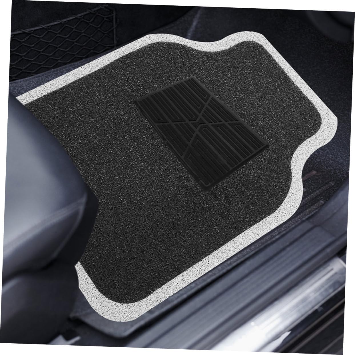 Ciieeo 2pcs Car Carpet Repair Patch Hard Rubber Pedal Mats for Auto Footrest Car Floor Mat Protector