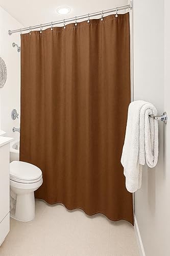 Vista 66 de Dependable Industries inc. Essentials Cortina de ducha magnetizada para baño con ojales de metal impermeable (rosa)