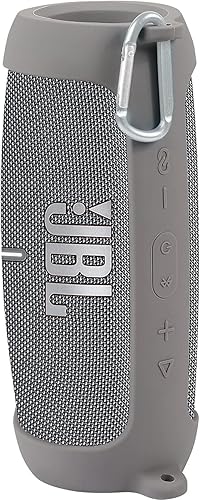 Miniatura 66 de co2CREA Funda de silicona para altavoz Bluetooth portátil impermeable JBL Charge 5, funda suave de viaje portátil con correa para el hombro, funda