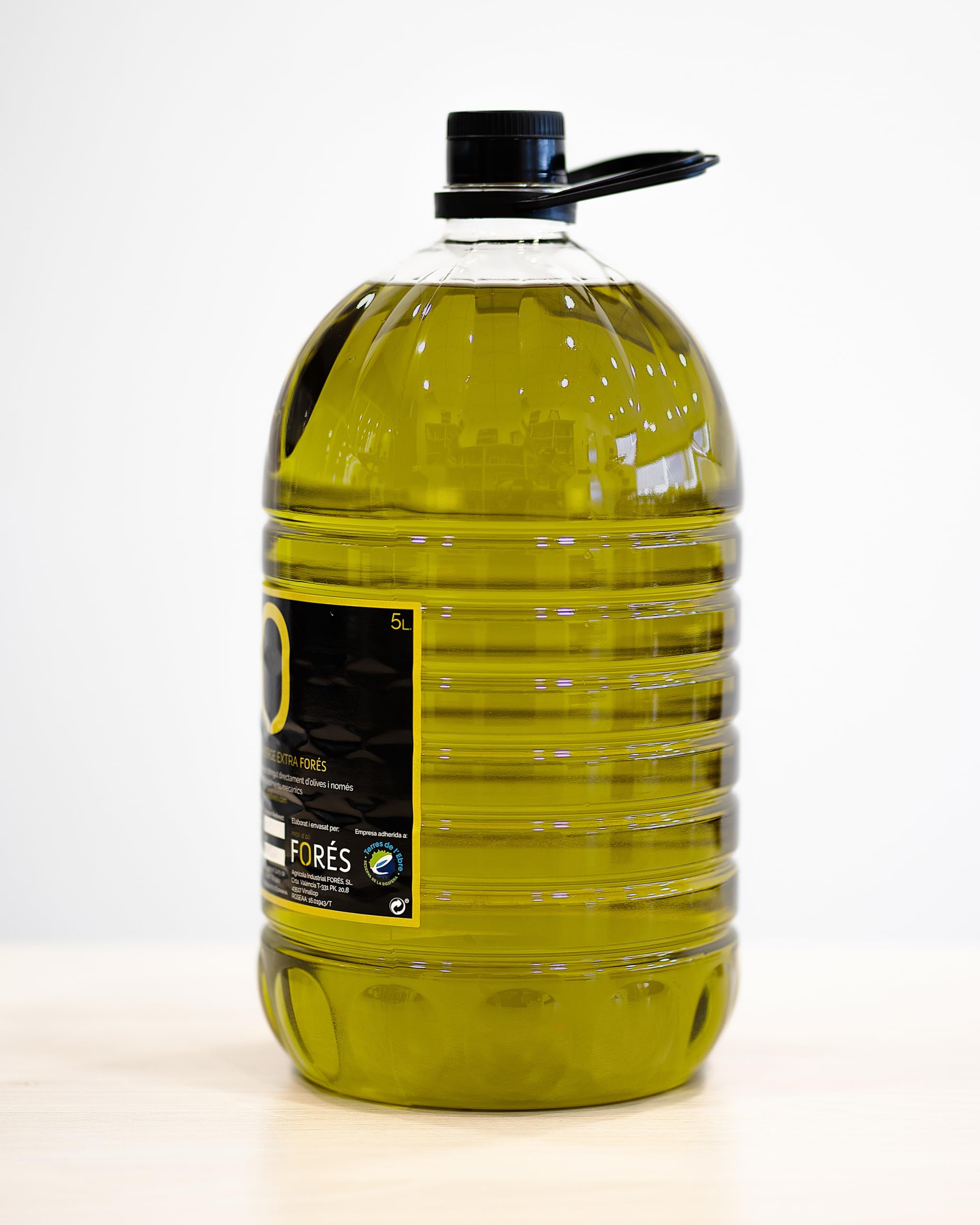 FORÉS | Aceite de Oliva Virgen Extra 5L | AOVE Gourmet Garrafa PET | Extracción en Frío | Sabor Frutado Verde con Amargor y Picante | Reserva de la Biosfera UNESCO Terres de l’Ebre