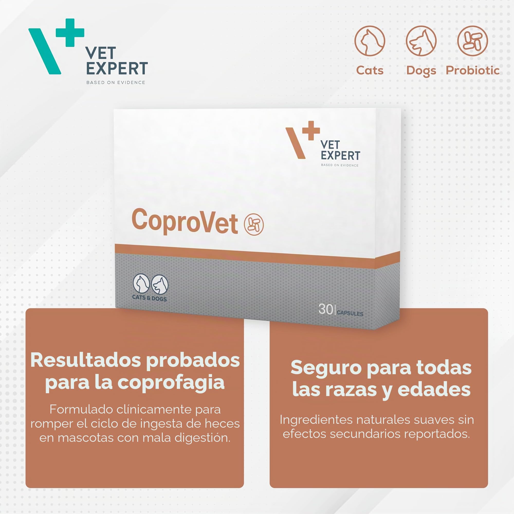 VET EXPERT COPROVET - Antiheces para perros y gatos