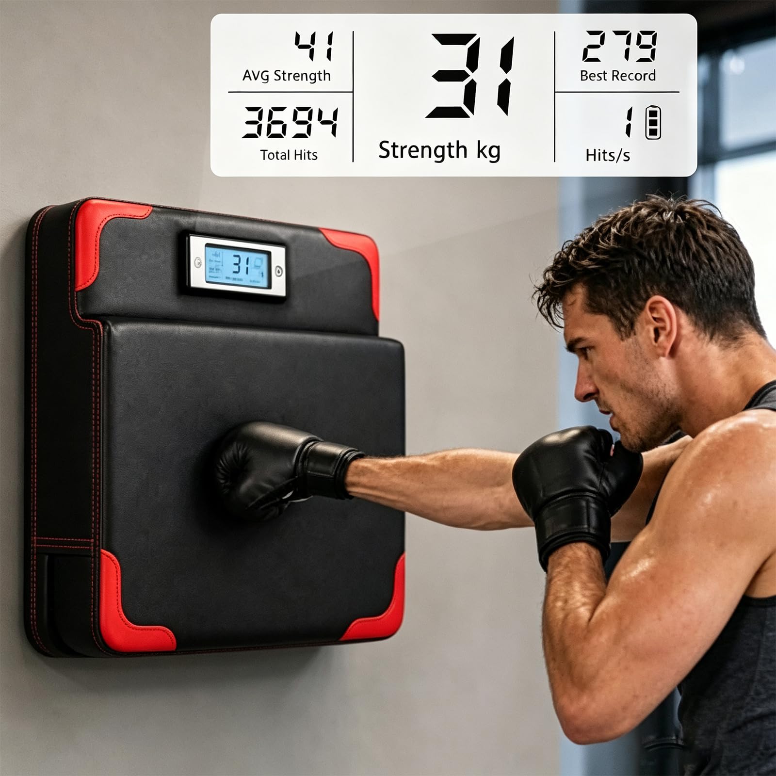 Tester di Forza da Boxe Elettronico con Misurazione Digitale della Forza