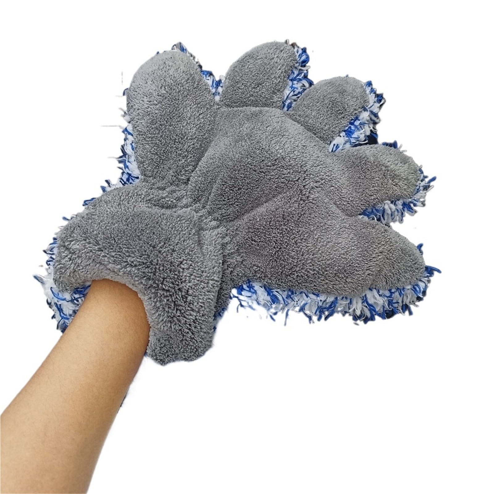 MDSRFGN Car Wash Mitt Car Wash Gloves Microfiber Thicked Cleaning Mitt Double-sided 5 Finger Soft Washing Glove Wipe Drying Mitts Tools