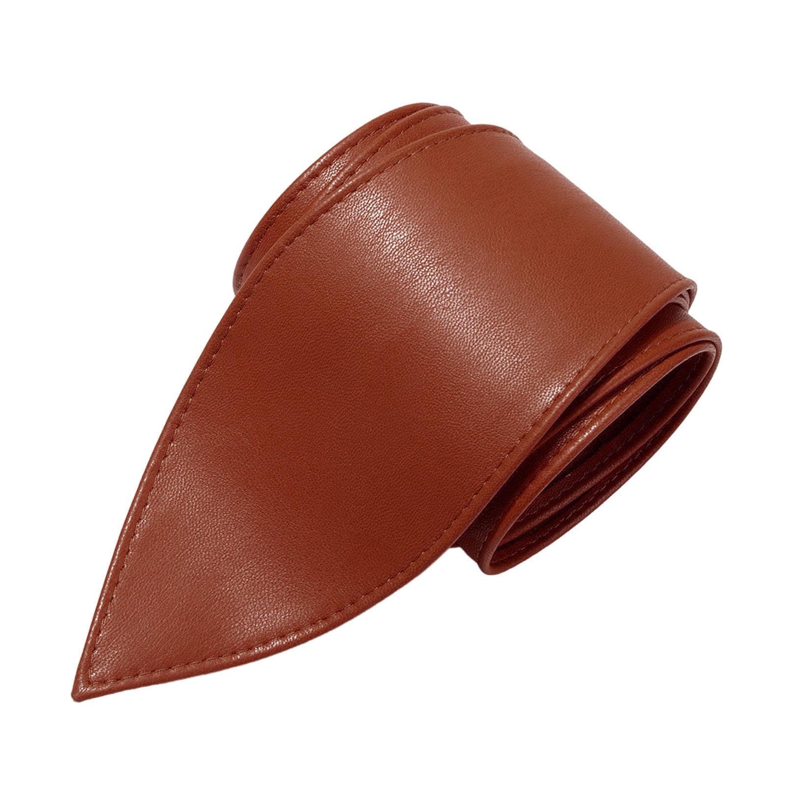 Women's Wide Waist Belts Boho Self Tie Wrap Belt for Dresses Sweater Clothes Brown-image-22