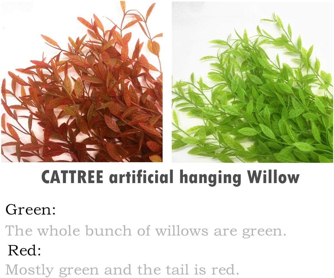 Artificial Hanging Vine, 10 Pcs Weeping Willow Plastic Plants Greenery Leaves Faux Ivy Garland Fake Plant UV Resistant for Indoor Outdoor Garden Door Wall Baskets Wedding Party Table Decoration Green - Image 5