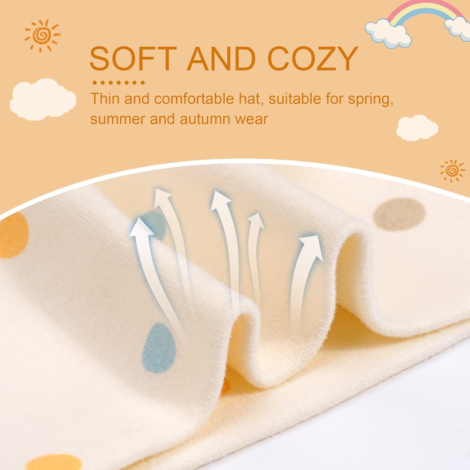 Miniatura 3 de HiBwoBwo Newborn Hospital Hat Spring Summer Autumn Baby Beanie Baby Boys Girls Hats 0-6 Months