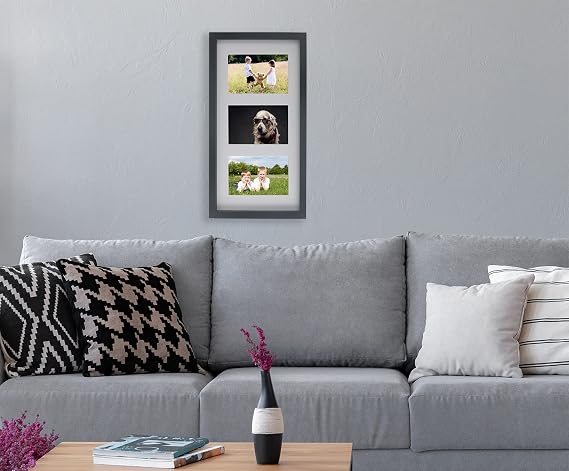 Multi Photo Frames 3-6x4'' Black 2Pack frames 4x6'', College frames 3-4x6'' Family Photo Frames, Multiple Photoes 4x6'Picture frames for Tabletop and Wall Hanging.