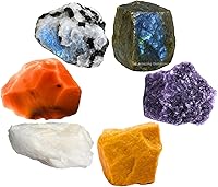 Vista 18 de Amazing Gemstone Cristales para el período agradable del ciclo menstrual menstrual, juego de 6 piedras de sangre, cuarzo rosa, piedra lunar