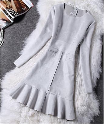 Las mujeres delgadas vestido de manga larga elegante casual vestido de  Navidad vestidos de fiesta vestidos : Amazon.es: Ropa