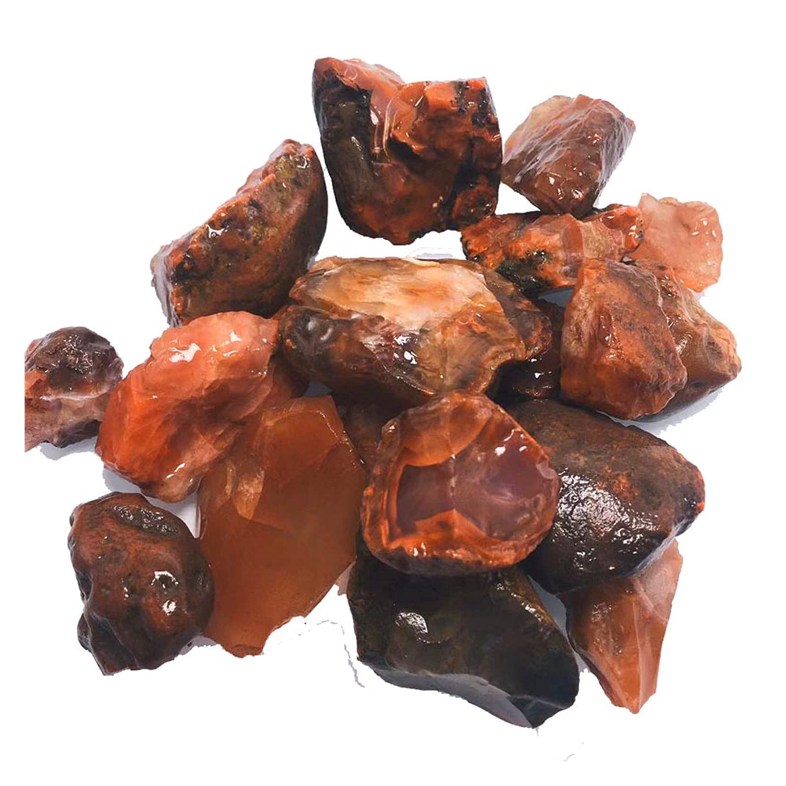 Pierre de agate rouge naturelle brute de 100g pour décoration d'aquarium et maison
