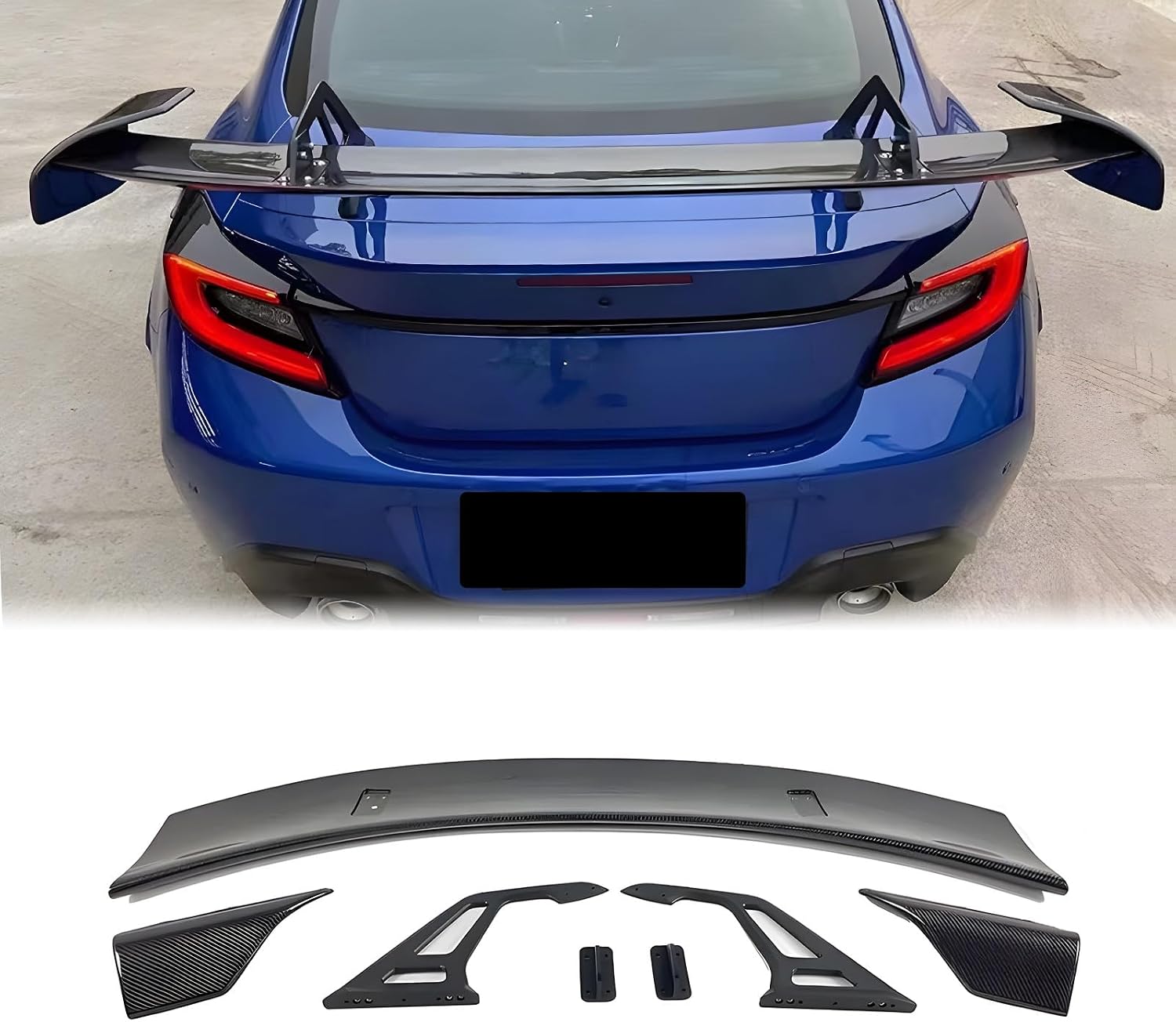 Carbon Fiber Rear Spoiler Wing Compatible with Toyota GR86 2020-2023 BRZ 2020-2023 Rear Trunk Lip Spoiler Wing Vehicle Body Styling Kit