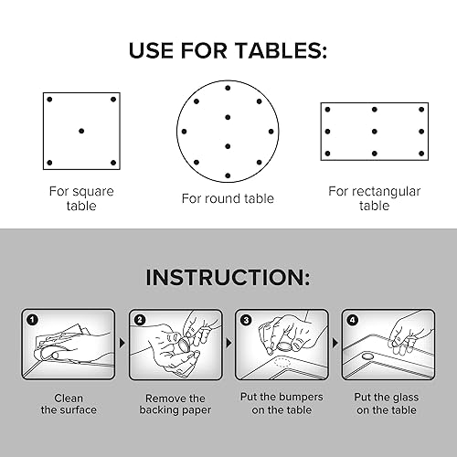 Miniatura 40 de X-Protector Parachoques para puerta de gabinete, 100 unidades, parachoques transparentes de silicona de 1/2 pulgada, parachoques ideales