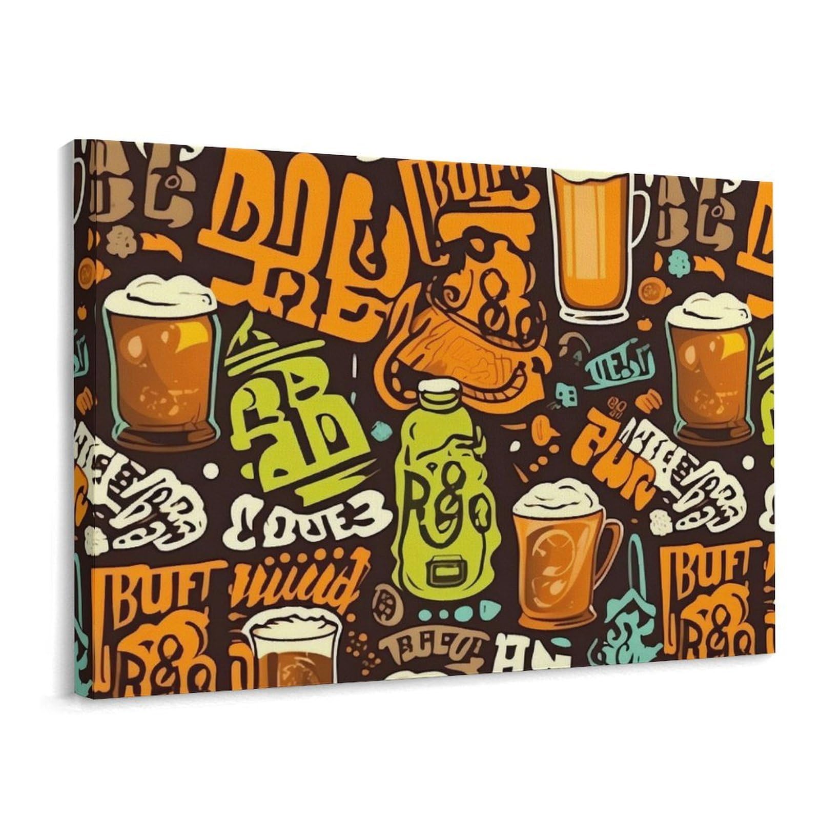 MXDLKSWPOH Canvas Wall Art for Living Room Prints Aesthetic Poster Canvas Paintings Prints Beer Pictures ArtWork Office Wall Decor Modern Abstract Wall Art for Bedroom Home Decor 30x40 Cm
