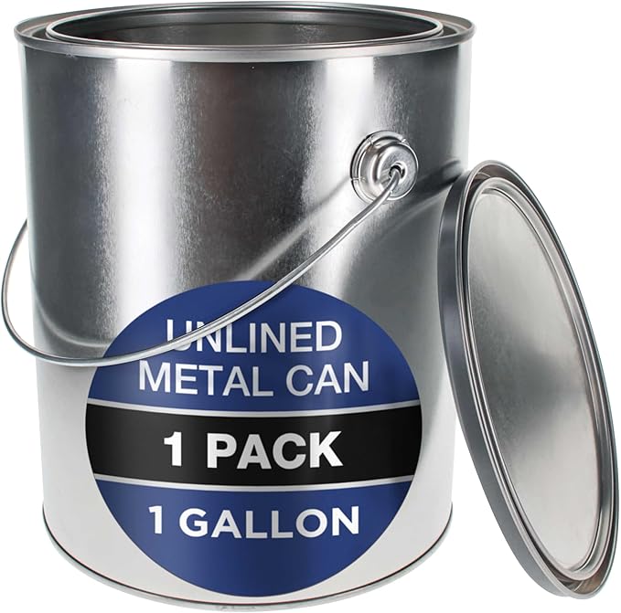Master Elite 1 Gallon Unlined Empty Metal Paint Can Bucket