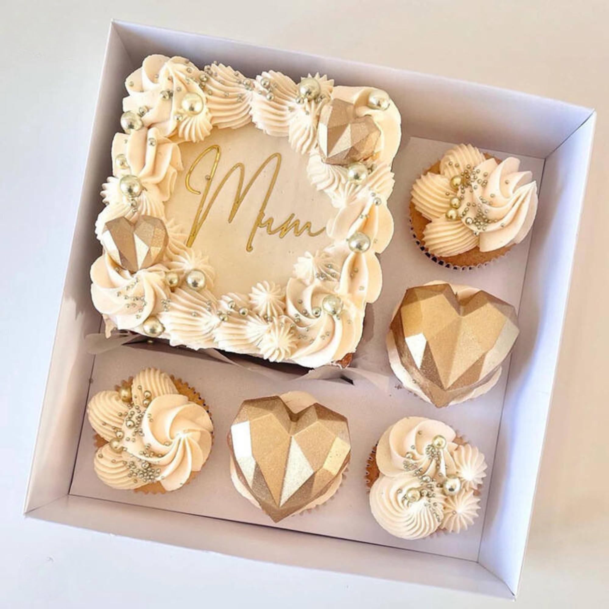 Boite Pour Gateaux Patisserie En Carton 2 Pièces Boîte à Gâteaux 25.5x25.5x20.5cm Avec 2 Disques Et 2 Cartes De Transport Gâteau Fenêtre