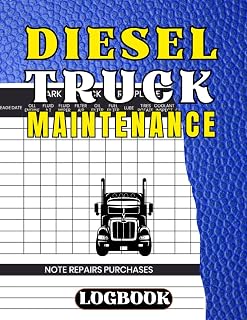 Diesel Truck Maintenance Log Book: Diesel Truck Repair & Service Record with Daily Pre-Trip Inspection Checklist | Vehicle Maintenance Logbook for Trucks & Semi Trucks| 8.5 x 11in, 121 Pages