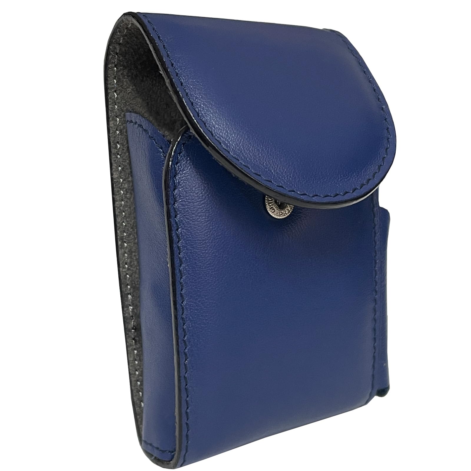 Porta Pacchetto di Sigarette con porta accendino in Vera Pelle Conciata in Toscana - Etabeta Artigiano Toscano - Made in Italy (blu)